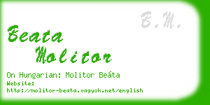 beata molitor business card