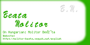 beata molitor business card